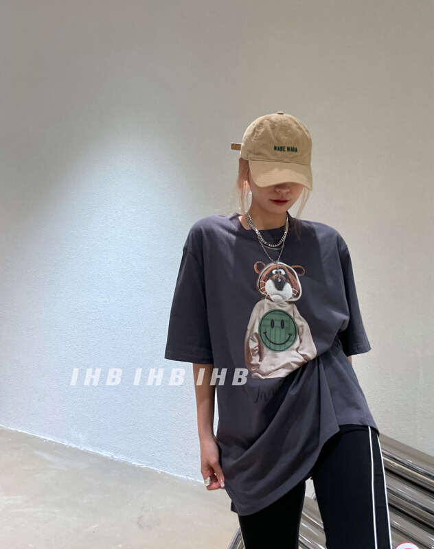 goods in stock! New in early summer! [I style] Dog Print short sleeved T-shirt in sweater 8176# ozq