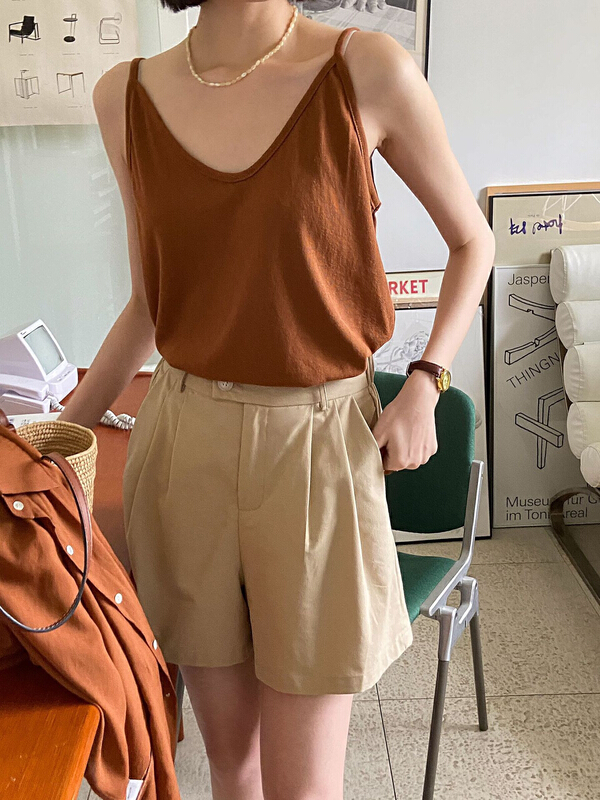 [secondtime] versatile basic solid casual shorts 5221# XJ