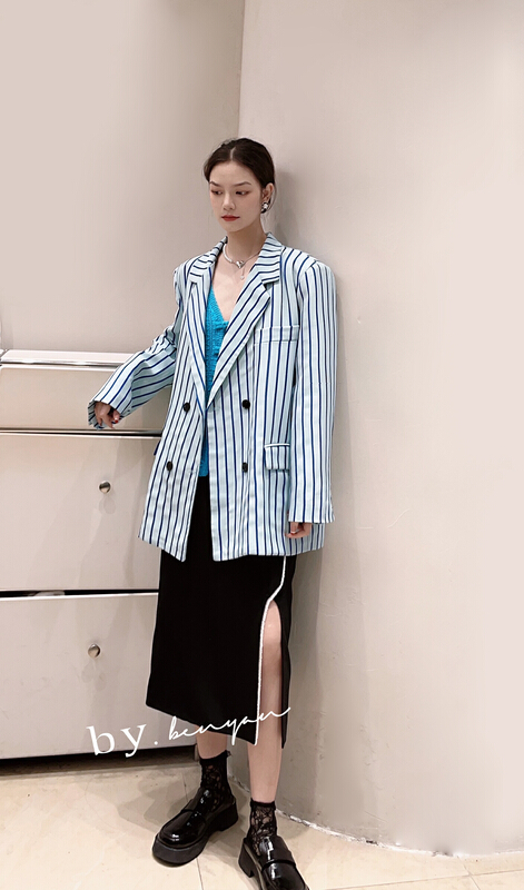 New year in early spring! [benyan] Korean color blocking slim fit skirt 7637# zxx