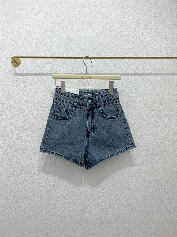 [u.she] Korean casual skinny denim shorts 39121# cqw