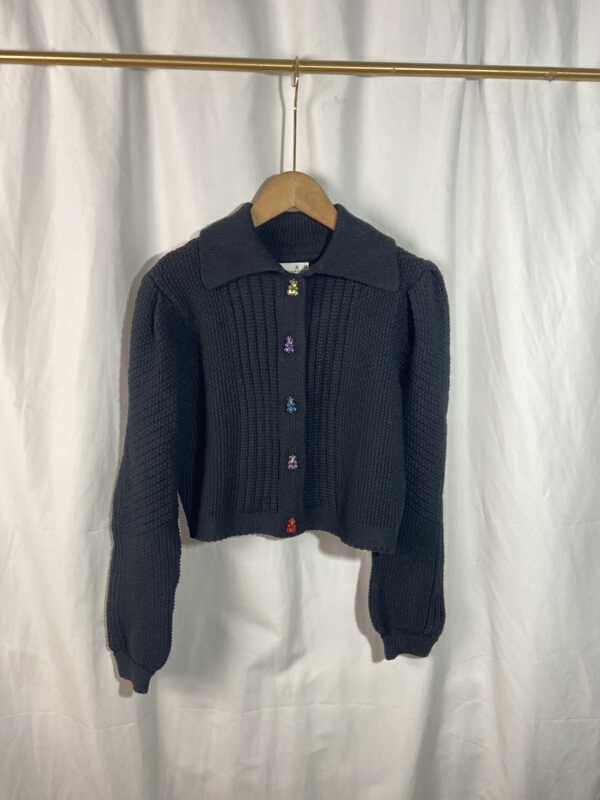 New in early summer! [Yi show shop] heavy industry simple and slim knitted cardigan 1123# Cl