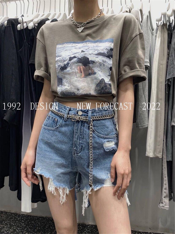 [1992] fashionable and versatile simple denim shorts 3799# XYJ
