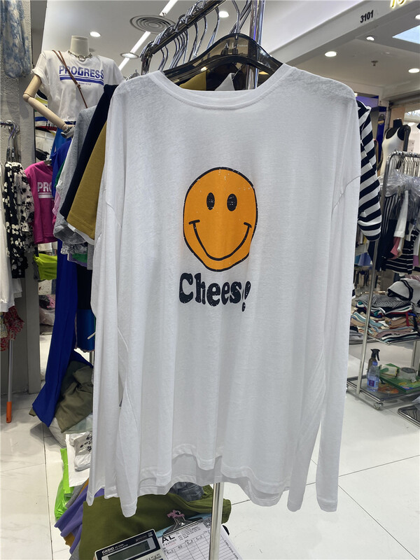 [al] Korean loose smiling face long sleeve T-shirt ys1-5250# lwy