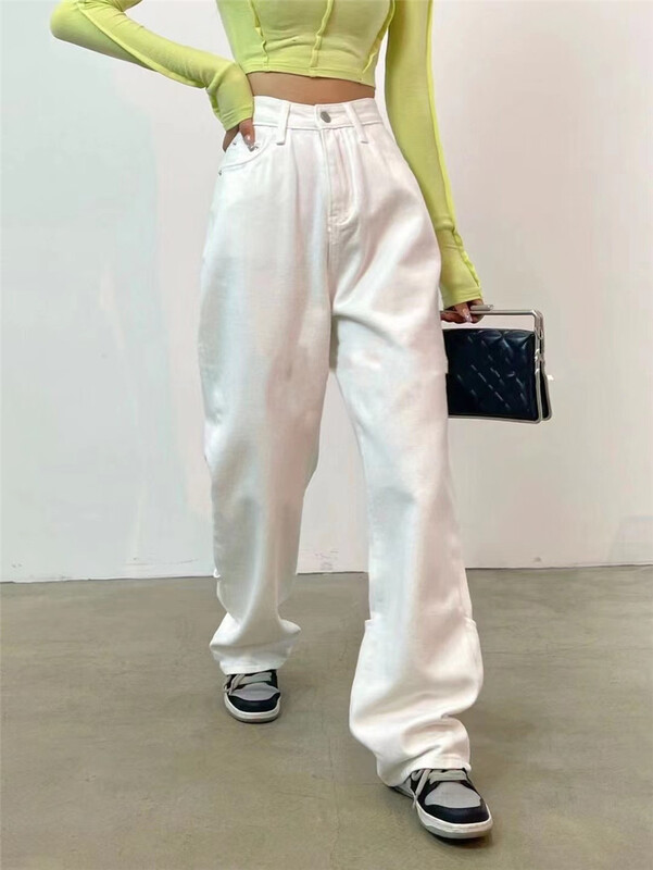 [clothes and jeans] Korean casual high waist and wide leg jeans 3989\hjy