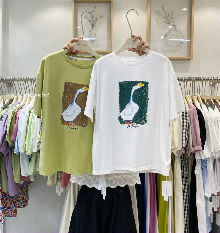 [Max original] casual cartoon printed short sleeve T-shirt 98152# HBx