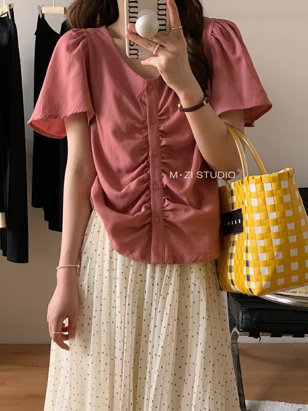 New in early summer! [m.zi studio] Korean slim and versatile shirt 5581# HBx