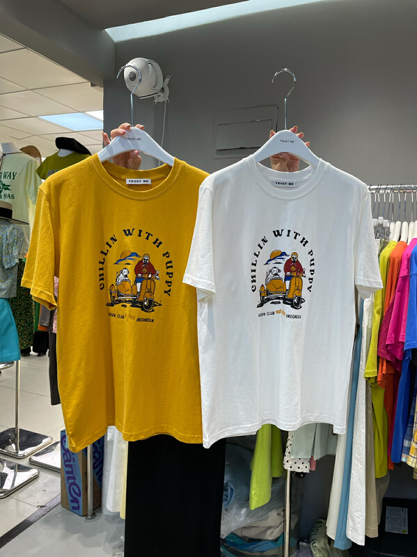 New in early summer! [trust me] crew neck loose print short sleeve T-shirt 67530# ozq