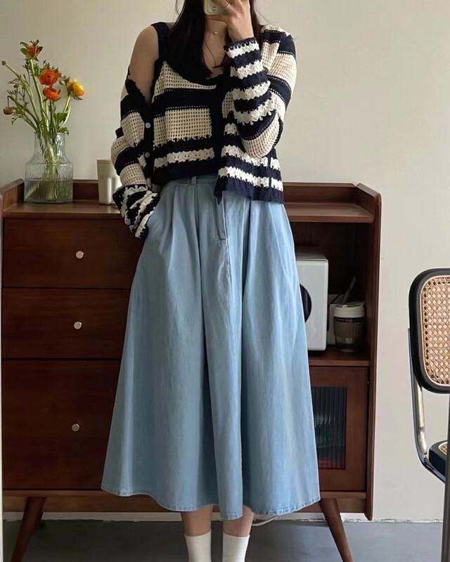 Live broadcast 72! 【E】 Korean casual denim skirt 018# XYY