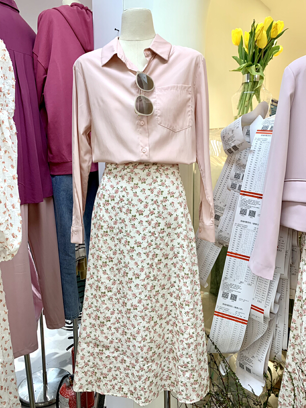 New year in early spring! [Cinderella CICI] simple and versatile floral skirt 8802# ZSY