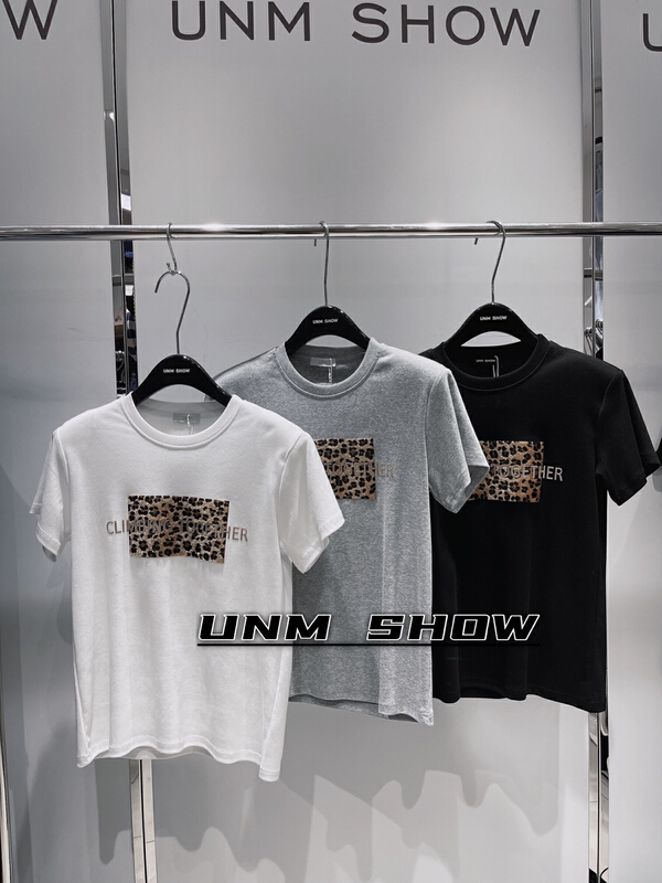 [unm-show] Korean casual letter short sleeve T-shirt 6150# WTT