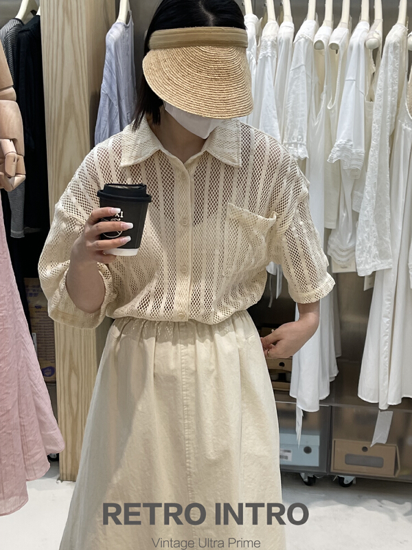 [Rin] simple temperament design shirt 21073# cqw