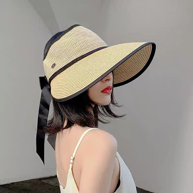 [aestheticism hat industry] straw hollow top sunshade hat 3162# LSL