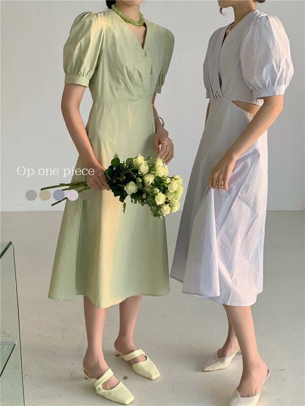 New in early summer! [OP one piece] Korean style waistless dress 60089# hjy