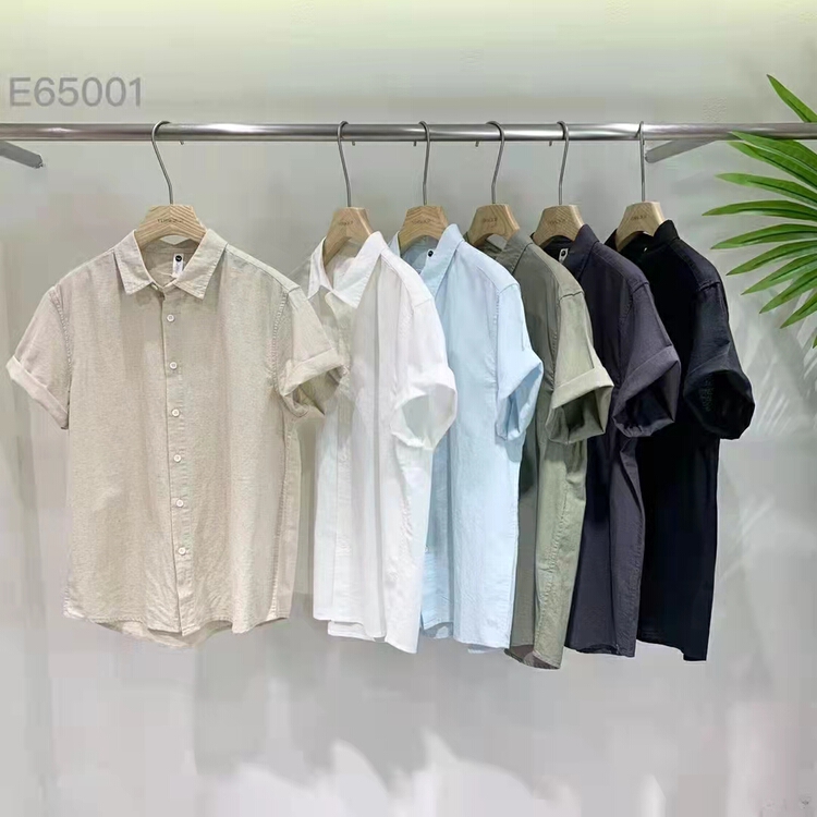 New year in early spring! [wild] simple leisure comfortable breathable short sleeved shirt e65001# ZZL