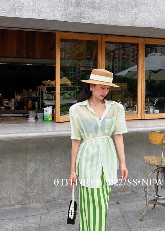 [033three] simple niche fashion shirt 8117# ozq