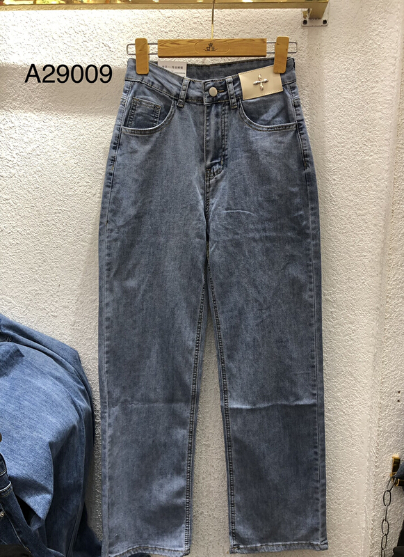 [queen] slim color matching comfortable jeans a29009# ozq