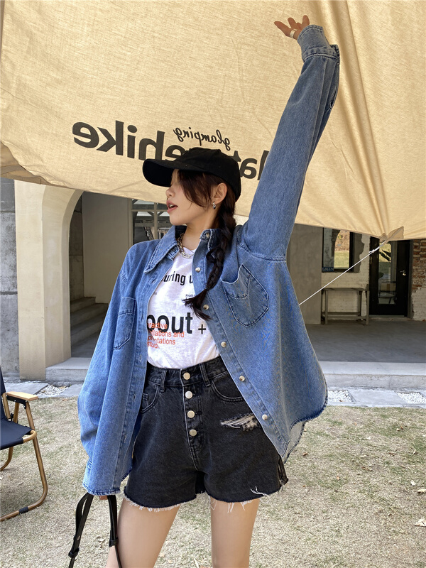 New year in early spring! [queen1] single breasted versatile fashion shirt 283-1# XYJ