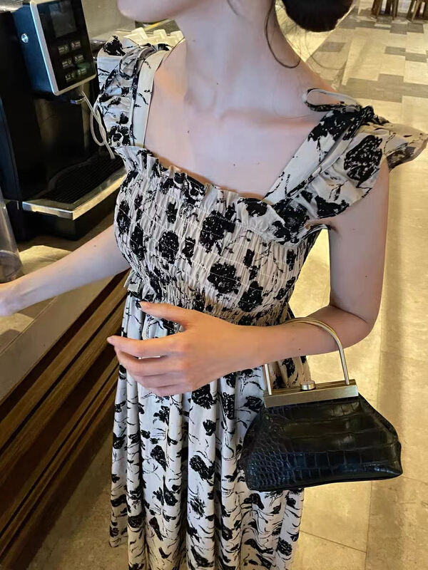 goods in stock! New in early summer! [are studio] design sense fashion versatile suspender dress 81078# WPL