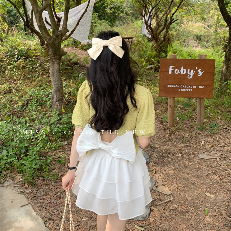 New in early summer! [miss. C studio] round neck jacquard bubble sleeve shirt 7713# zxx