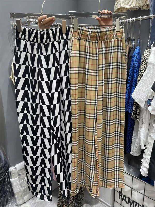 [Bella Bella] Korean Plaid versatile casual pants 8166# WTT