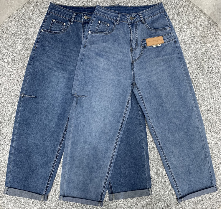 [pour one] Korean side hole boyfriend jeans f2133# L