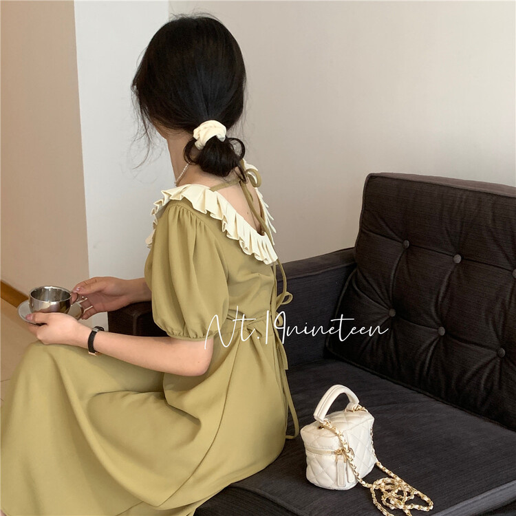 [19. Nineteen] pleated lady dress 528# ll
