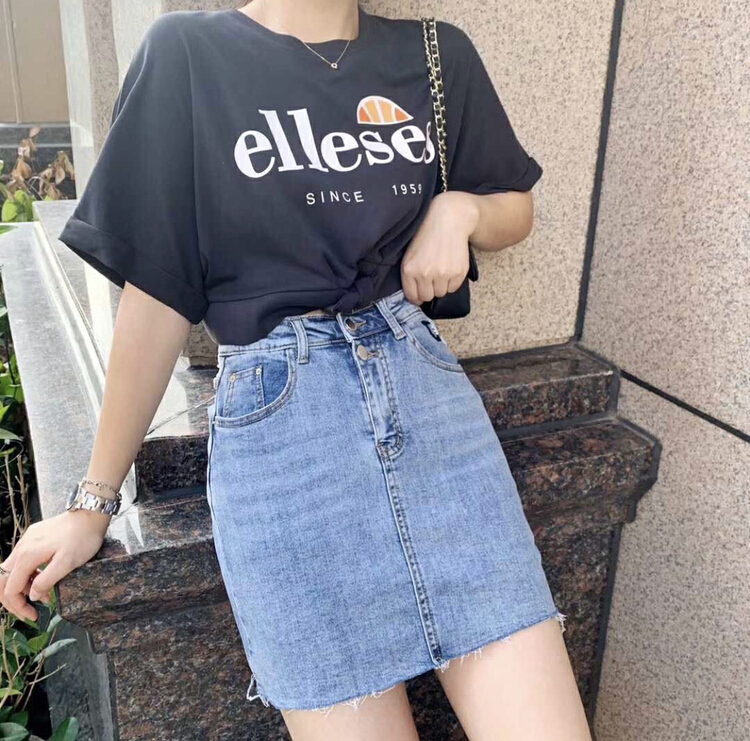 [JFT] fashion versatile elastic skirt j8579# CLS