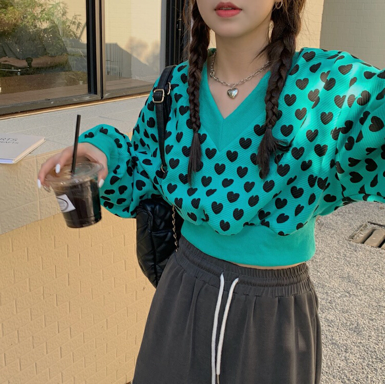 New year in early spring! [timely rain] Han Feng ins loose V-neck design sweater 5455# jhy