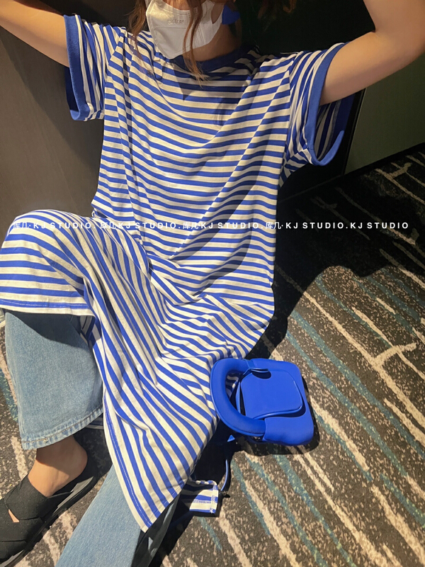 New in early summer! [kJ] Korean simple stripe dress 3250# zxl