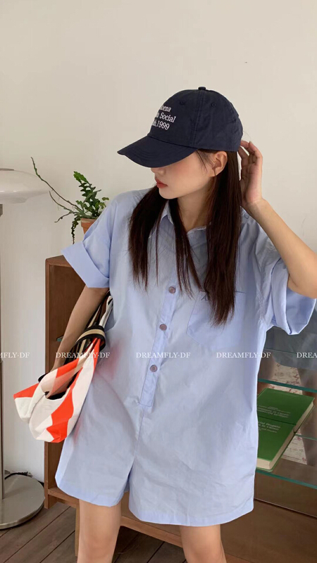 [dream fly] Korean loose medium length shirt 61221# XJ