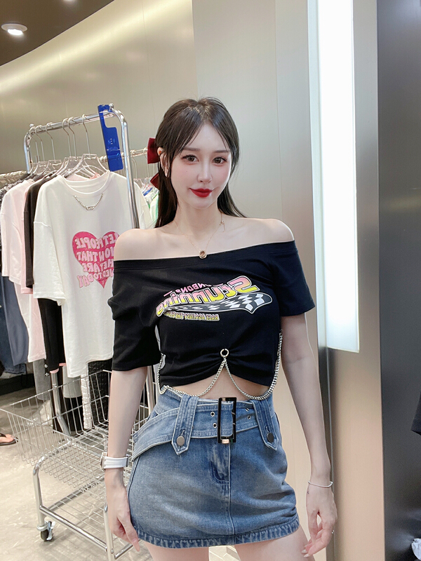 [M & M] Korean version fashion design sense fashion small shirt (decoration can not be removed) 16436# PCZ