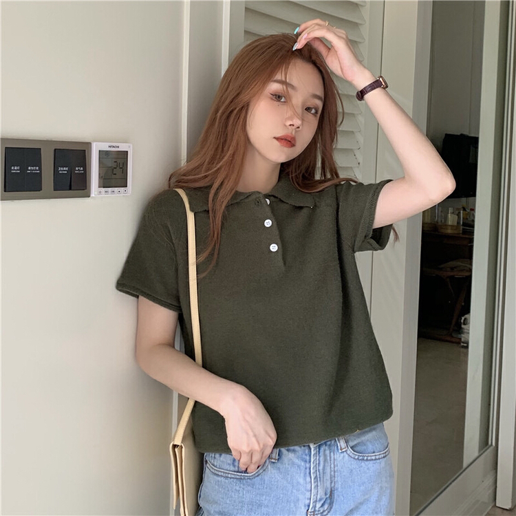 New year in early spring! [LML] Korean fashion gentle short sleeved knitwear (knitwear only) 0181# ozq
