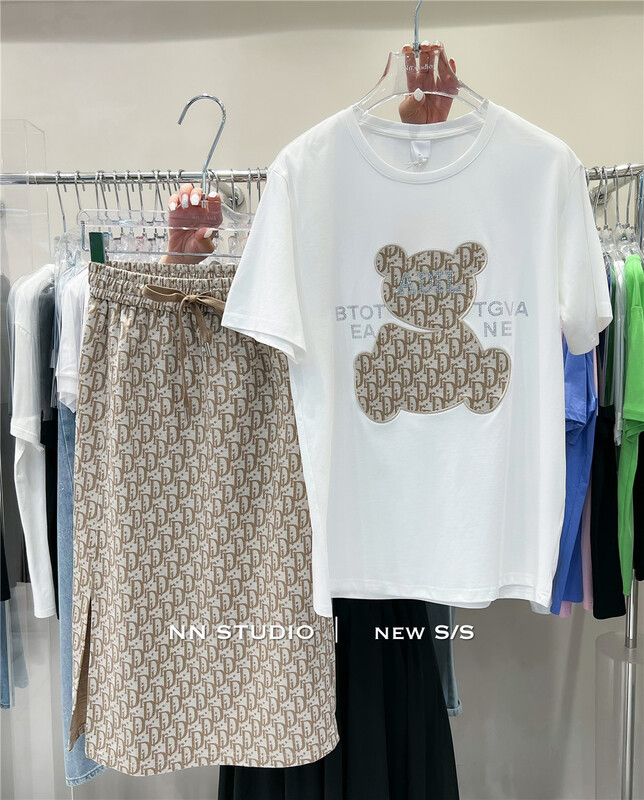 [NN] high waist letter printed bandage skirt 7502# XYY