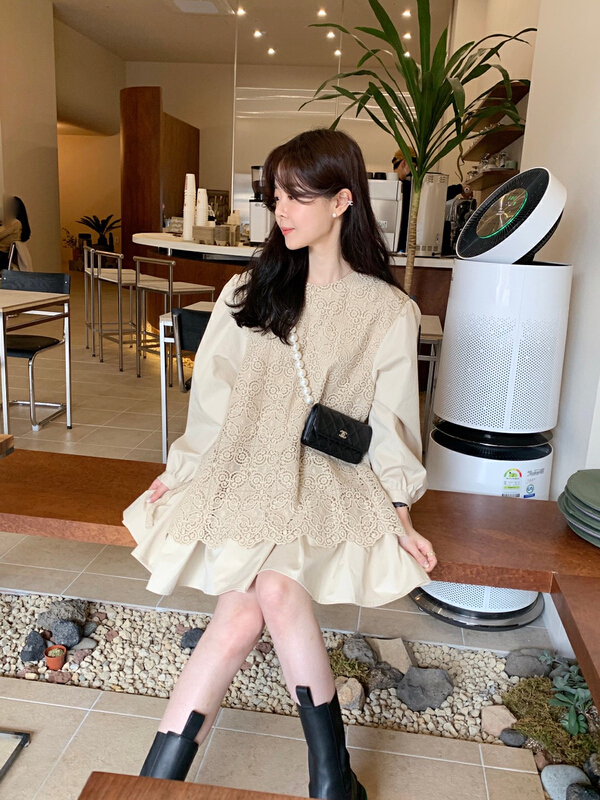 goods in stock! New year in early spring! [three] retro western design doll loose layered Crochet Dress 2735# CLS