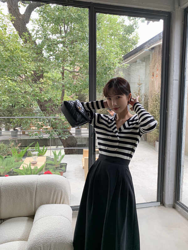 New year in early spring! [new open] high waist slim A-line large swing skirt xq22557# zxl
