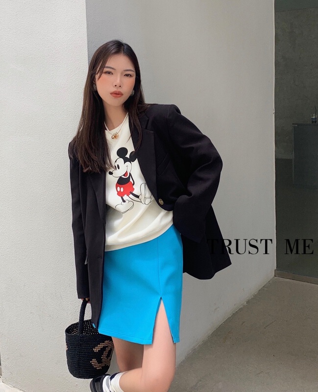 【TRUSTME】高腰顯瘦百搭半身裙  18730#  YYW