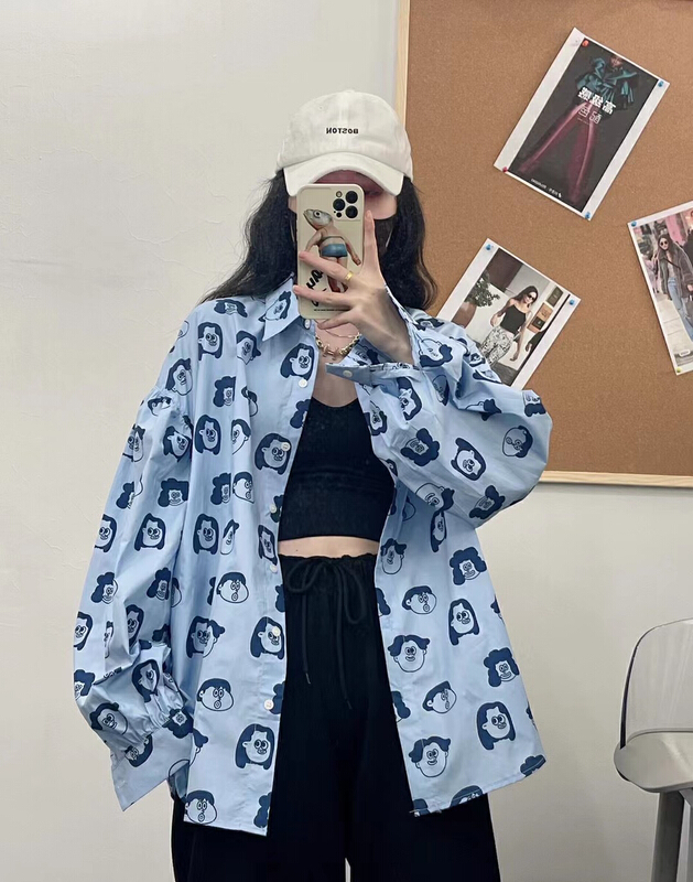 New year in early spring! [Qianxi 88 store] cartoon head shirt bf1008# XYY