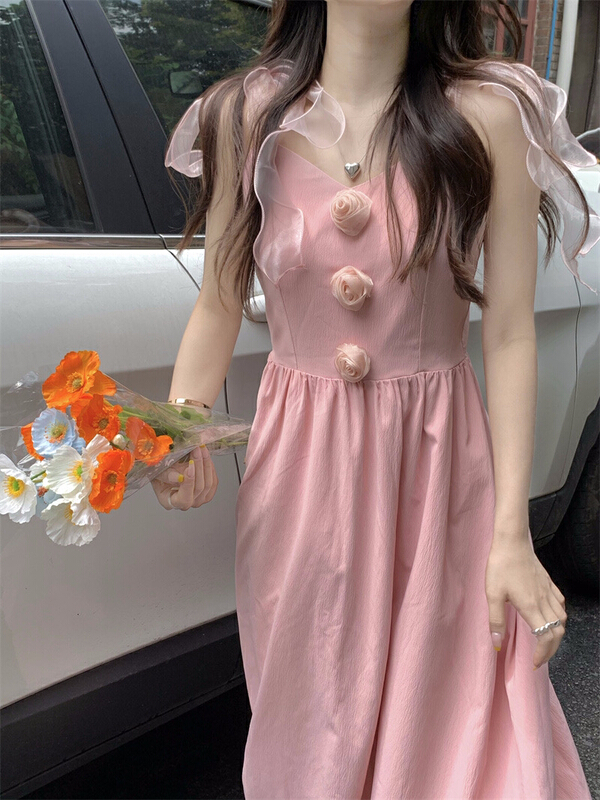 [jun.t] rose sweet foreign style suspender dress 5930# PCZ