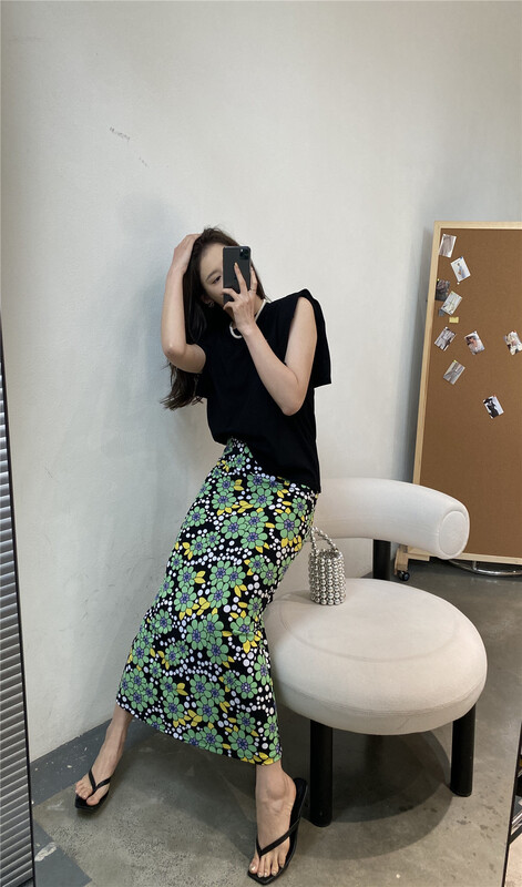 New in early summer! [modern 197] floral temperament versatile skirt 8990# zyh