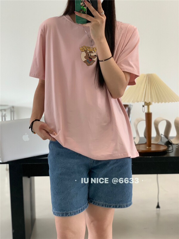 【IU NICE】韓系套頭舒適短袖T恤  6633#  LL