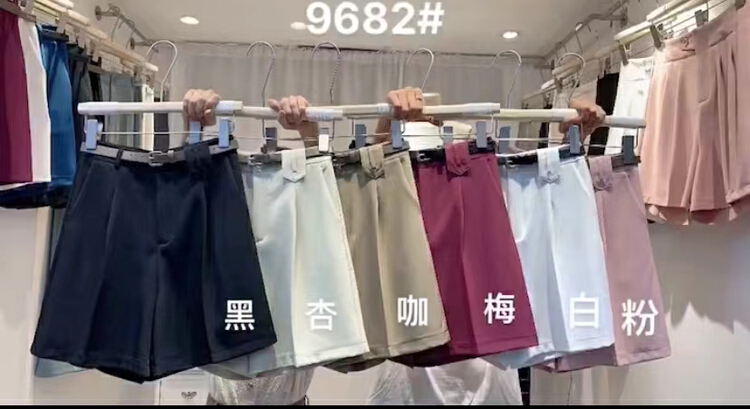 [xiaohanfeng] simple commuter and versatile solid color casual shorts (with S-L belt) 9682# zjy