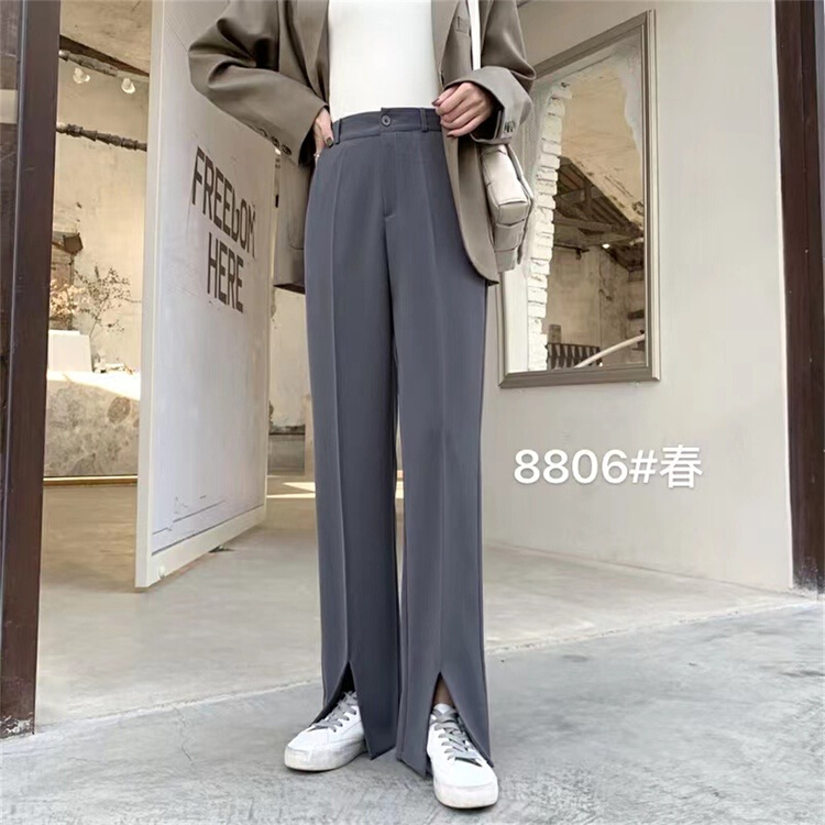goods in stock! New year in early spring! [xiaohanfeng] Korean fashion split design trousers 8806# L