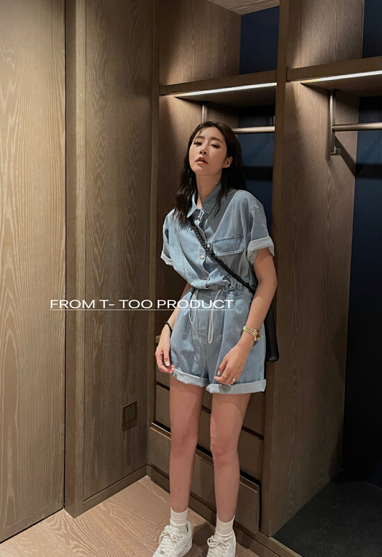 [t-too] denim waistband versatile BODYSUIT 662966# LSL