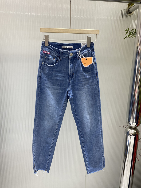 [SMX] high waist versatile small slit jeans 66716# XJ