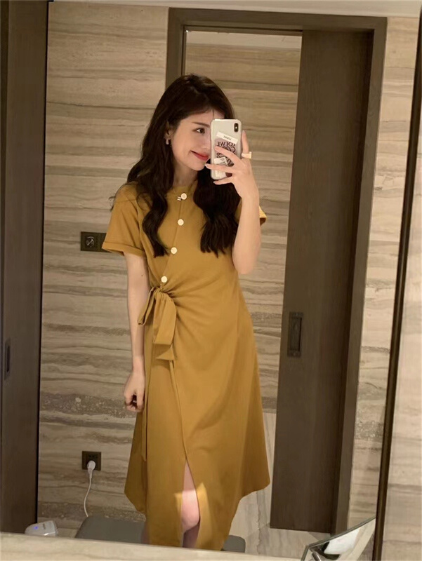 New in early summer! [CCJ] Korean style round neck dress 8138# hjy