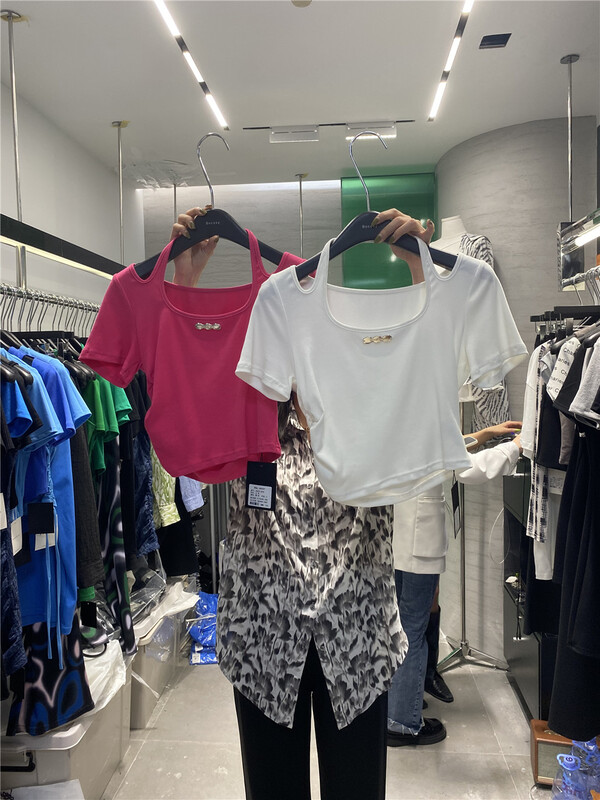New in early summer! [bocosy] Korean Pullover solid color short sleeved T-shirt (only for tops) 3228# ozq