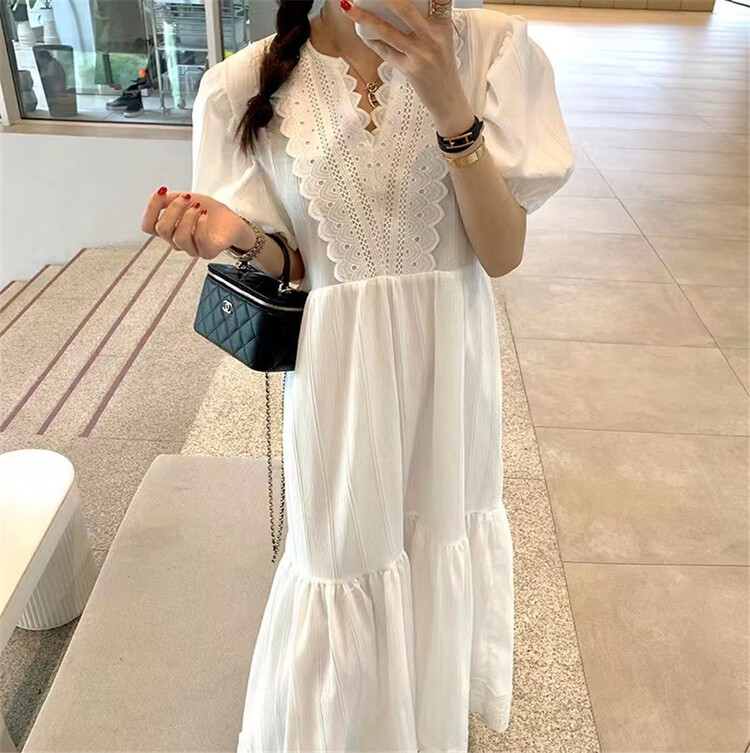 [sister] fairy bubble sleeve temperament dress 288# ozq