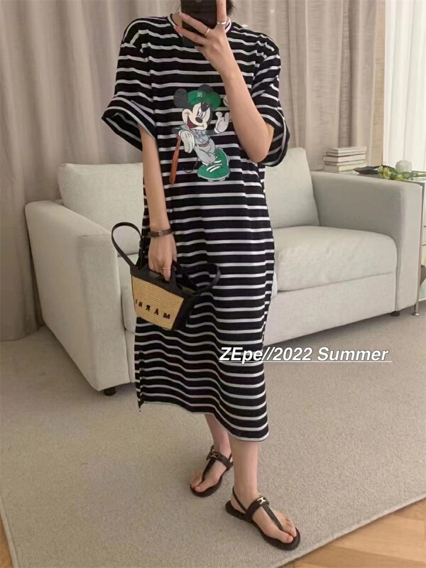 [Ze] stripe comfortable loose dress (skirt only) 079# ll