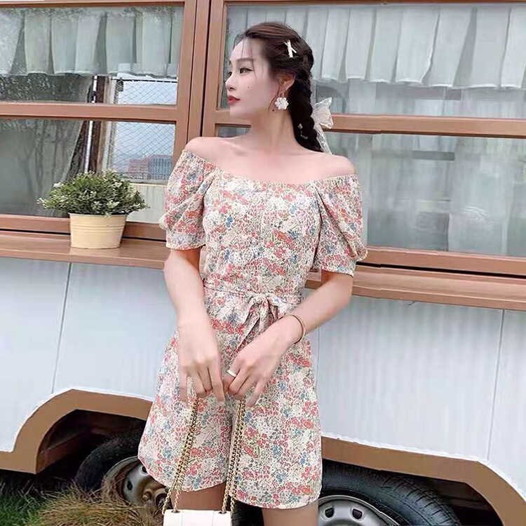 [Mori Qianfeng] floral loose and versatile Jumpsuit 8379# XYJ