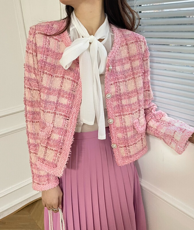 New year in early spring! [the fan] round neck long sleeve woolen small fragrance suit 509029# zxx